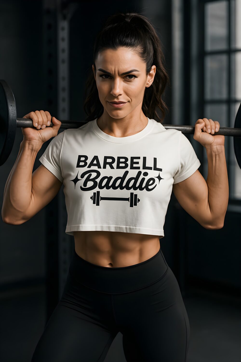 Babell Baddie Gym Crop Tee - Image 2